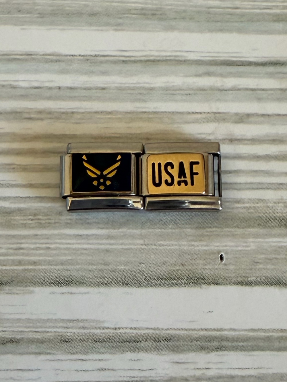 RARE Zoppini 2-Piece Air Force Symbol Italian Charms